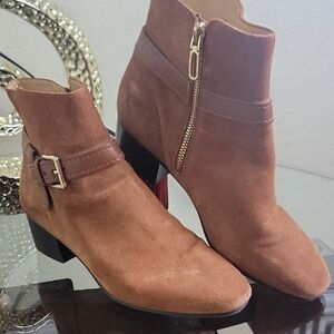 Brown Suede Ankle Boots